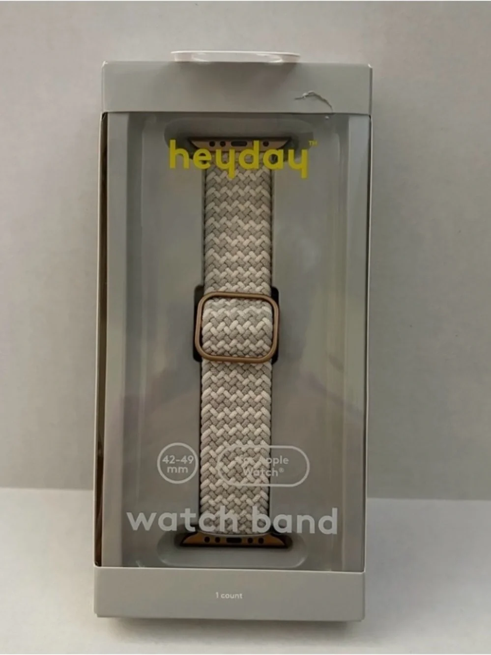 heyday Apple Watch Band 42mm 44mm 45mm 49mm Woven Beige Strap New